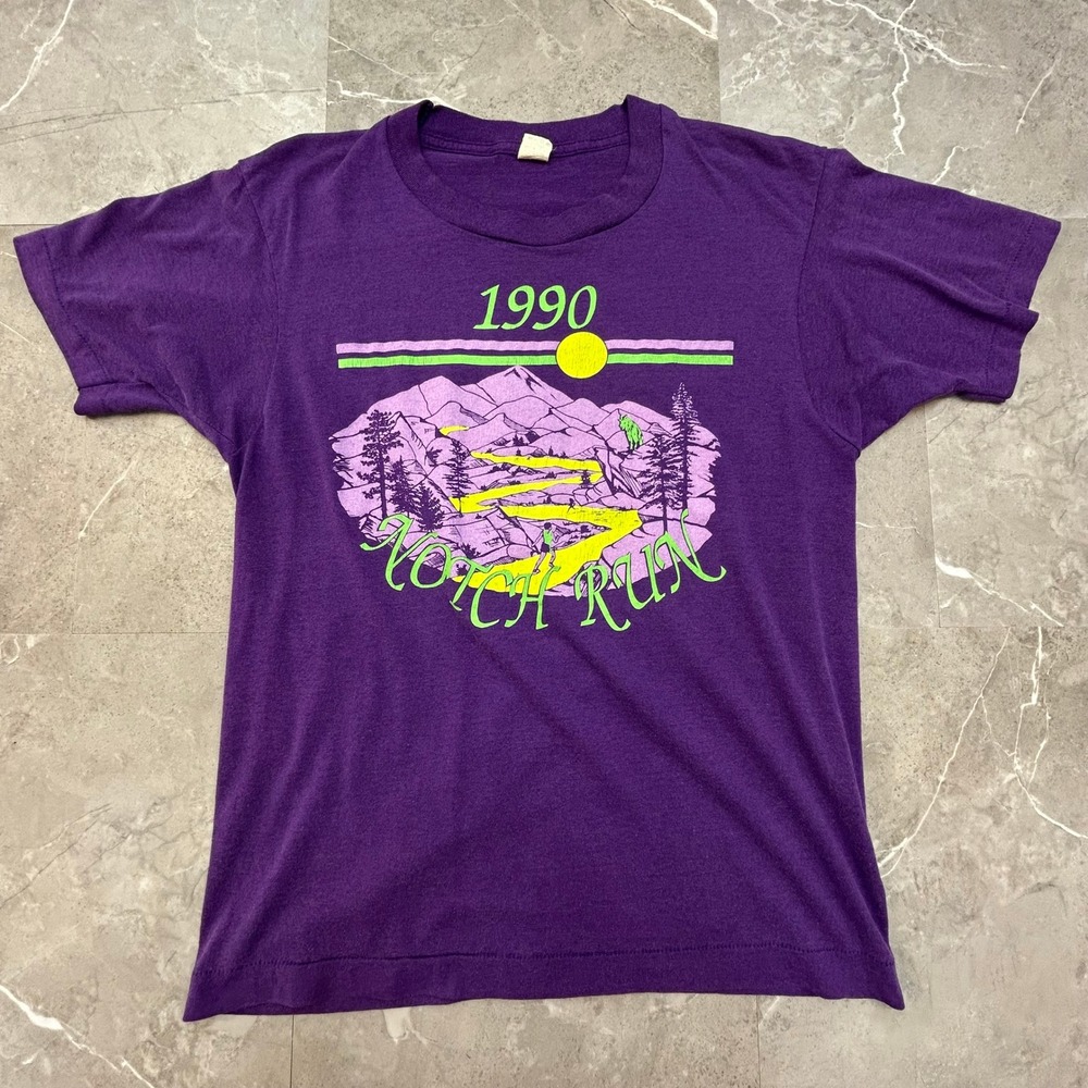 90s Vintage Turkey Trot Marathon Tee Mens Medium Thanksgiving Las Vegas Running